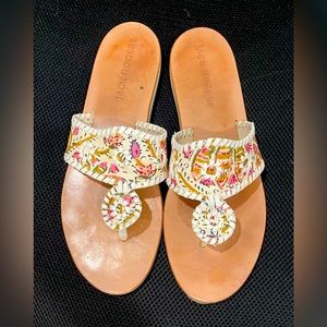 Jack Rogers leather flip flops Size 10